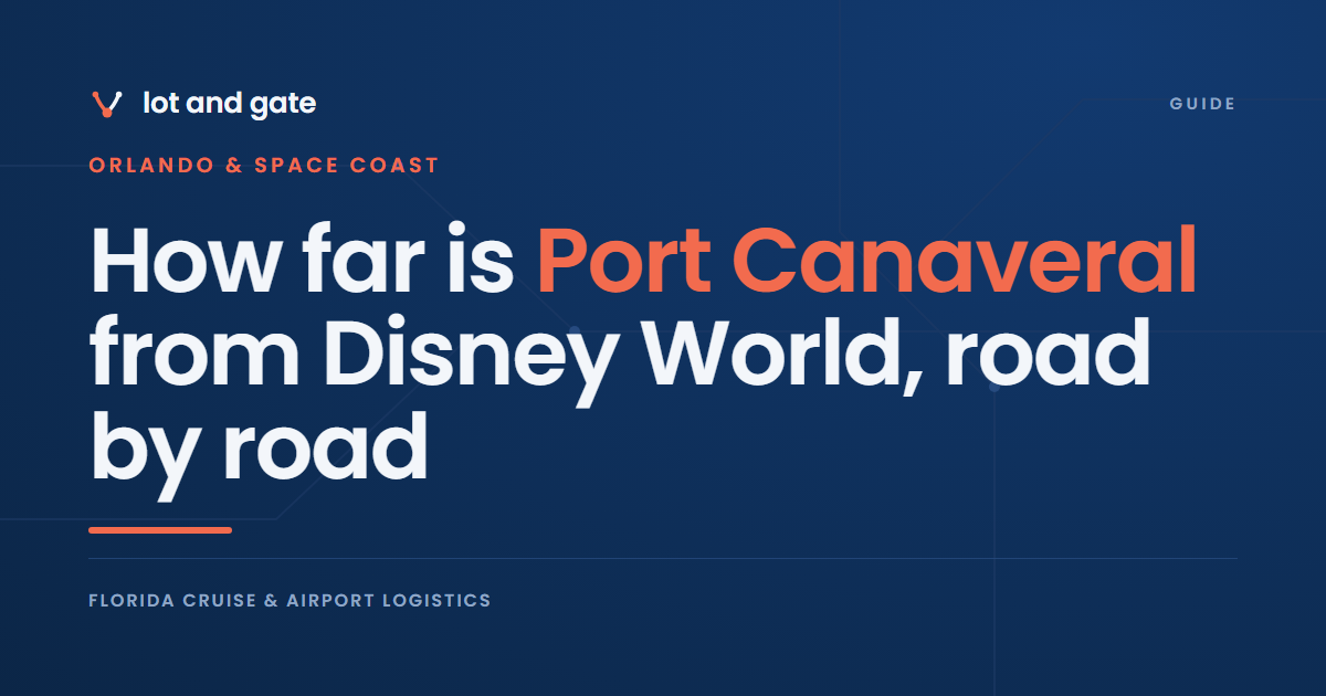 How far is Port Canaveral from Disney World, road by road