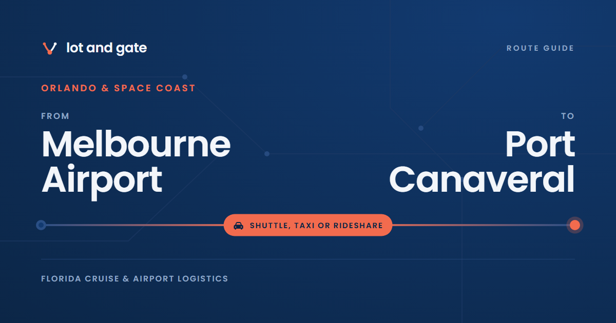 Melbourne airport (MLB) to Port Canaveral: 25 miles nobody prices