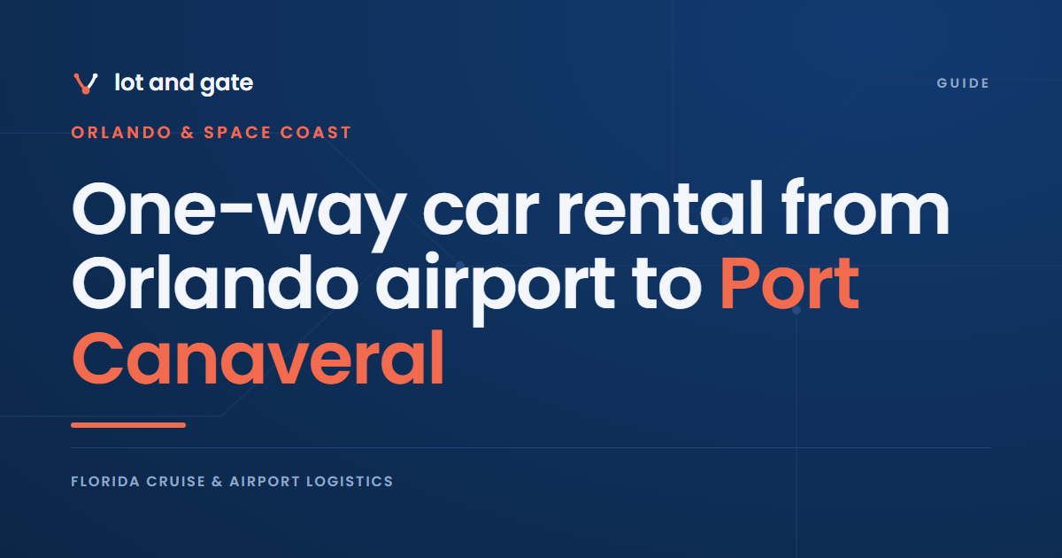 One-way car rental from Orlando airport to Port Canaveral