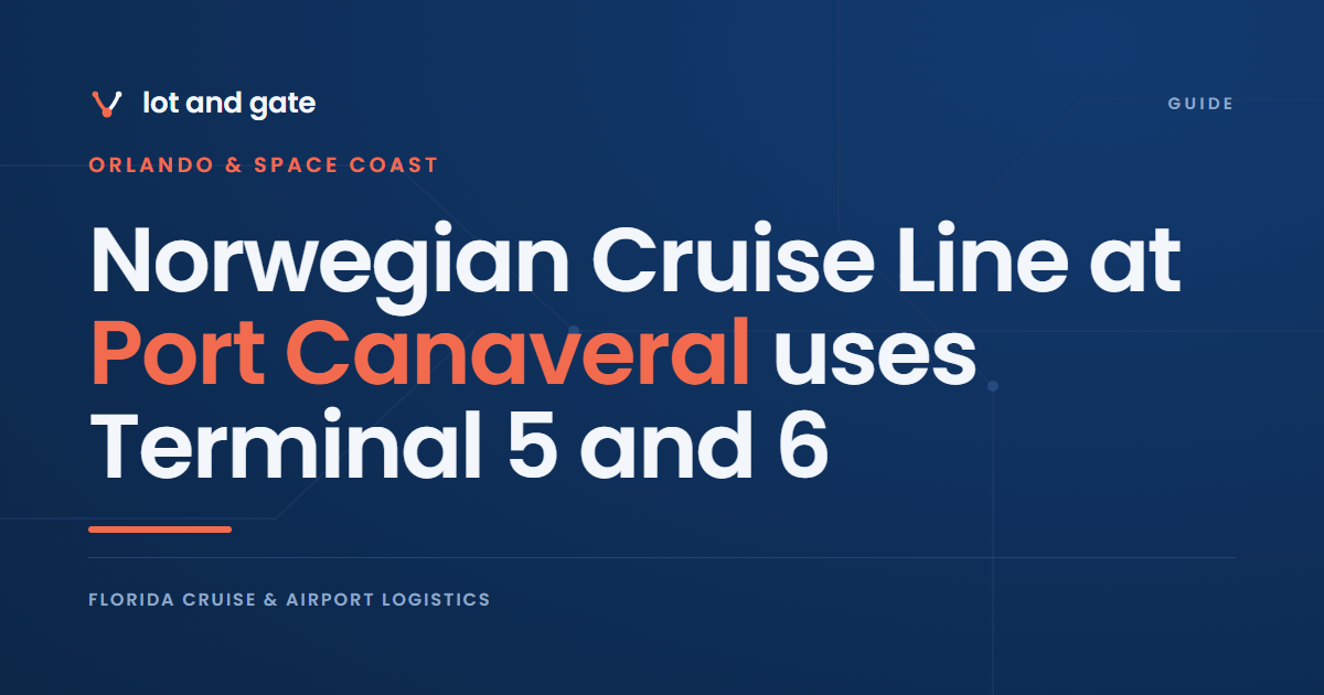 Norwegian Cruise Line at Port Canaveral uses Terminal 5 and 6