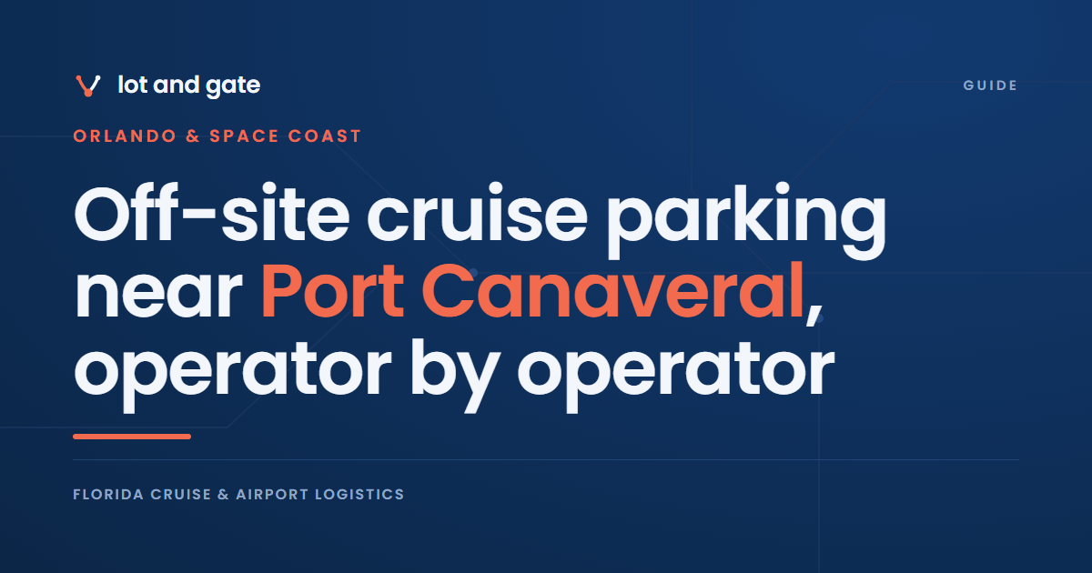 Off-site cruise parking near Port Canaveral, operator by operator
