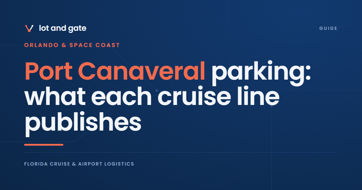 Port Canaveral parking: what each cruise line publishes