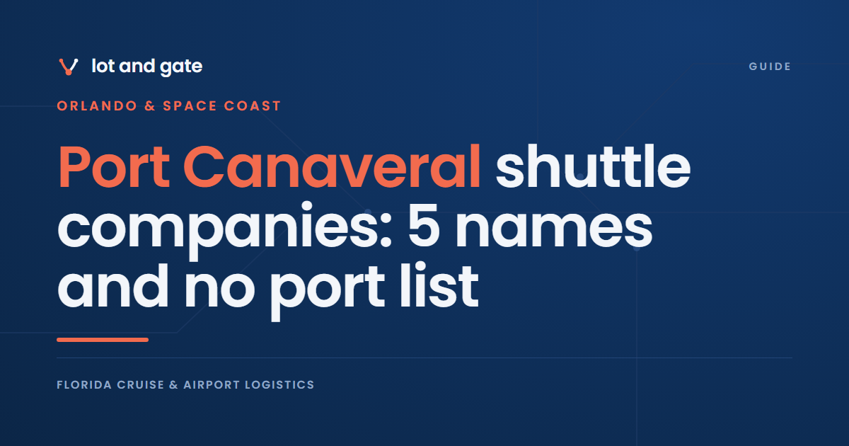 Port Canaveral shuttle companies: 5 names and no port list