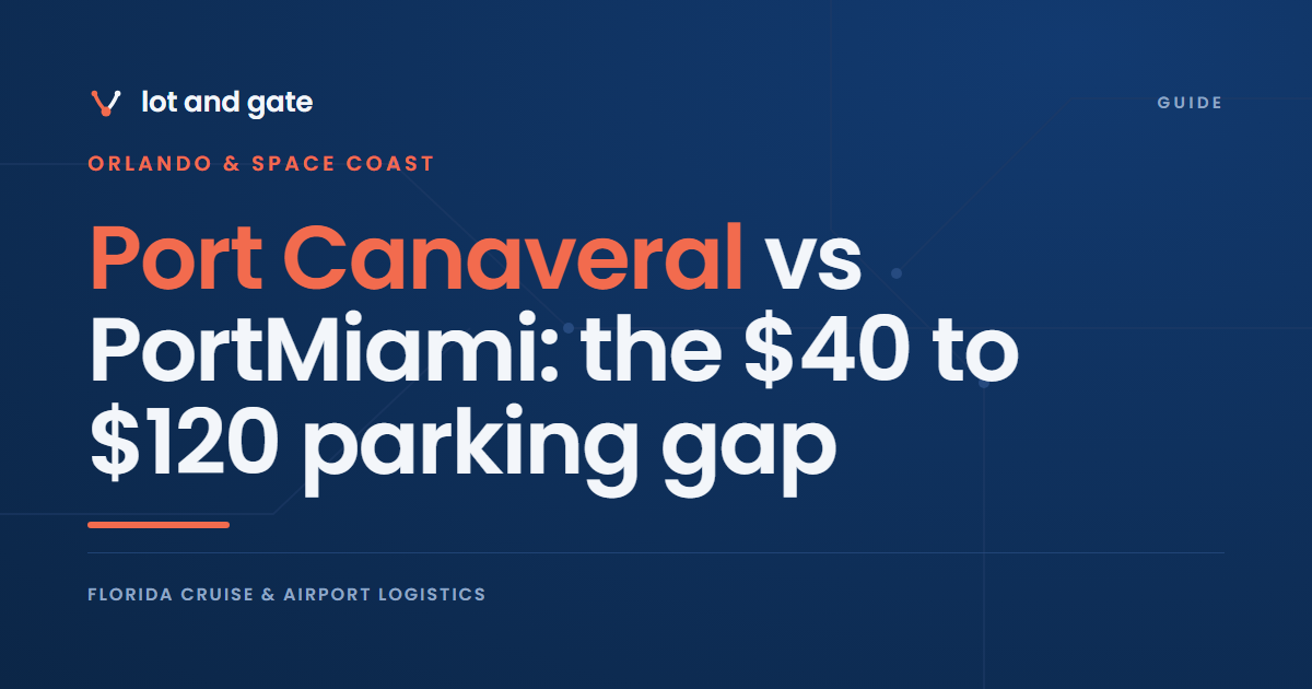 Port Canaveral vs PortMiami: the $40 to $120 parking gap