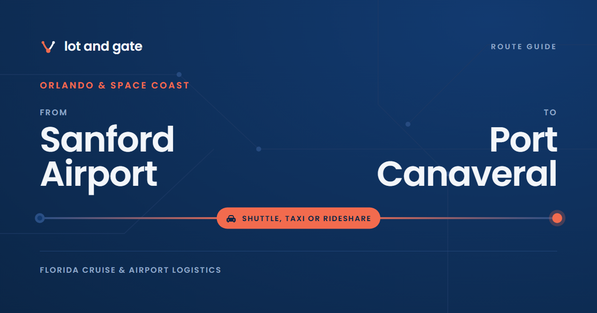 Sanford airport (SFB) to Port Canaveral: the priciest seat of three