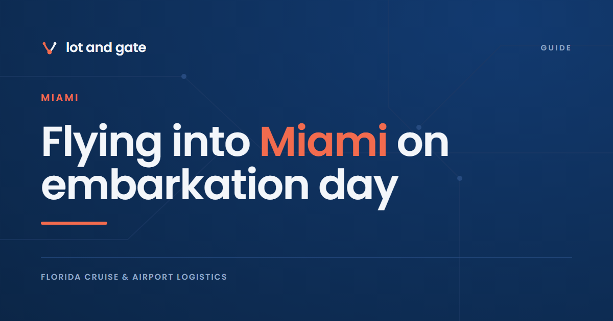 Flying into Miami on embarkation day: the baggage cutoff rules