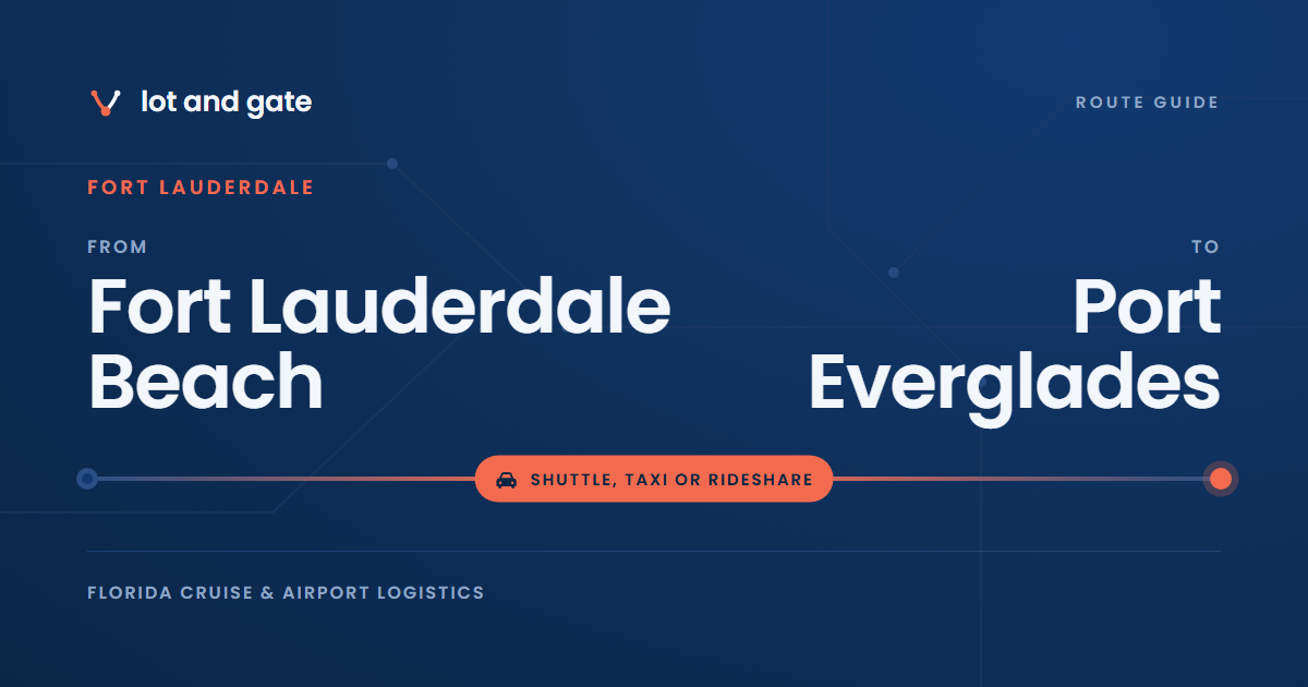 Fort Lauderdale Beach to Port Everglades: $2 Bus, No Taxi Rate