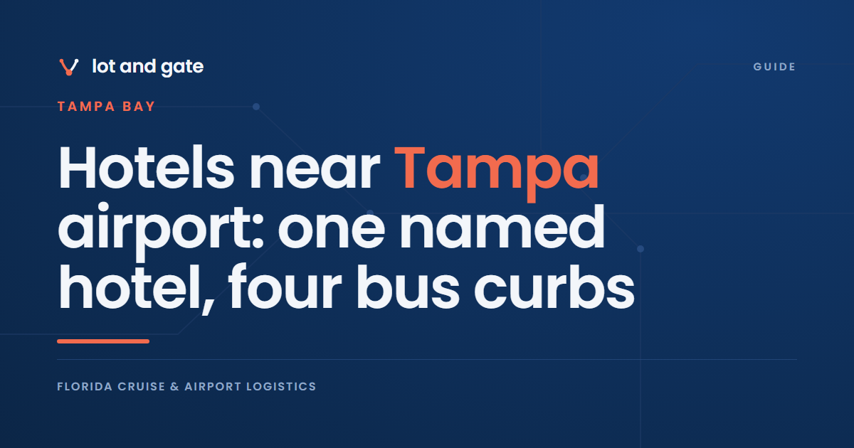 Hotels near Tampa airport: one named hotel, four bus curbs