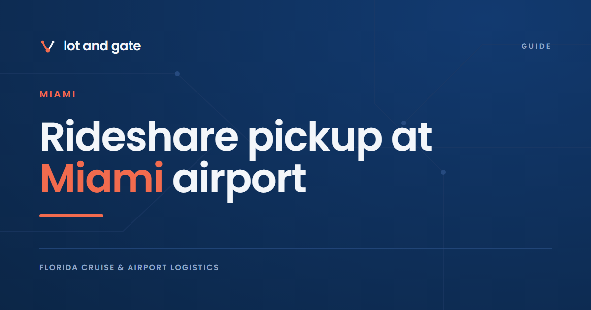 Rideshare pickup at Miami airport: two levels, no door number