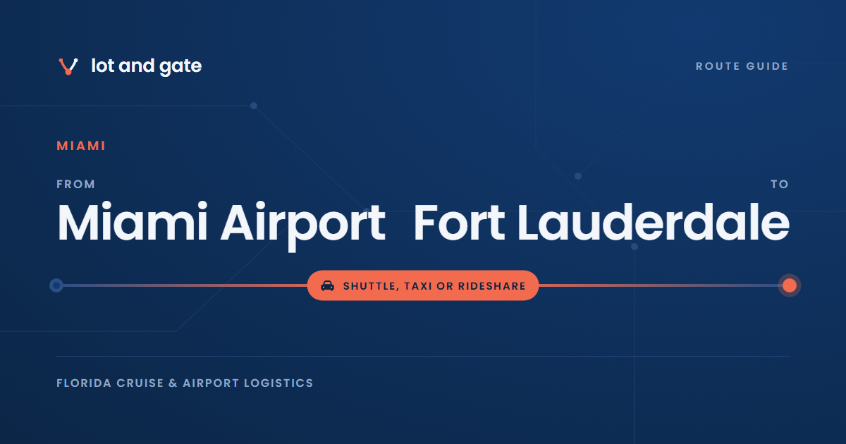 Miami airport to Fort Lauderdale: the stop MIA leaves off