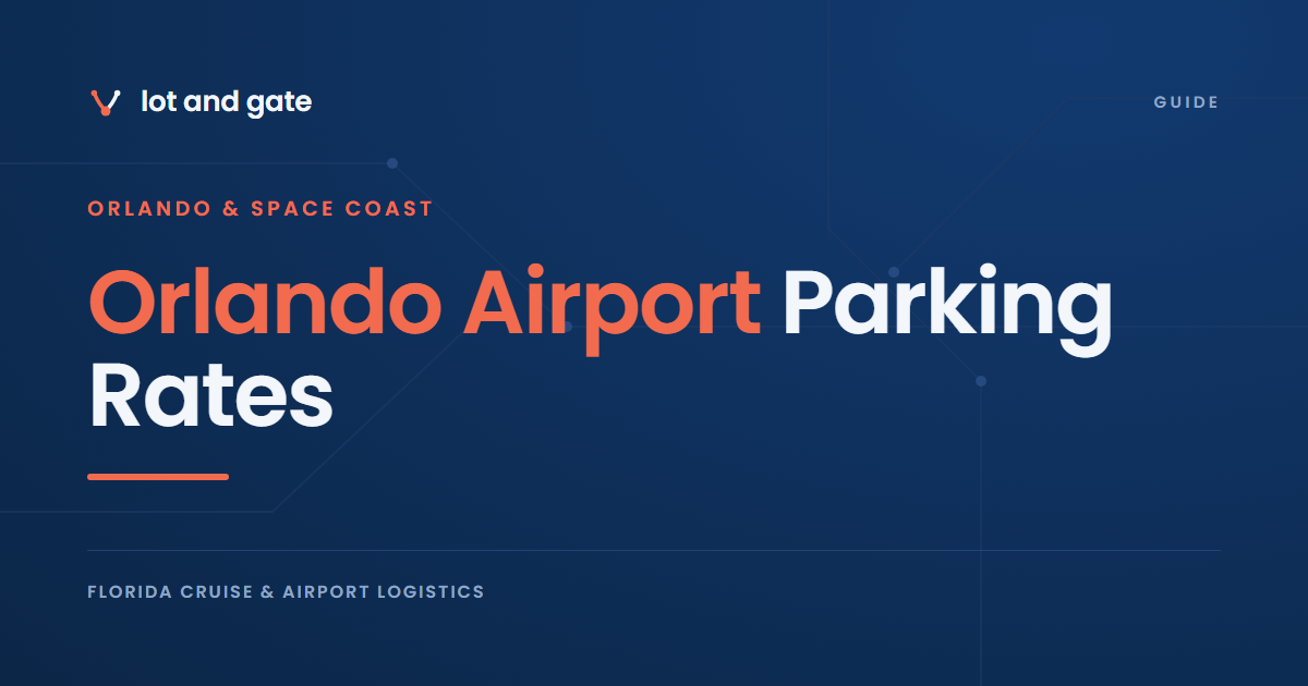 Orlando Airport Parking Rates: Every Product, and Two Prices for One Garage