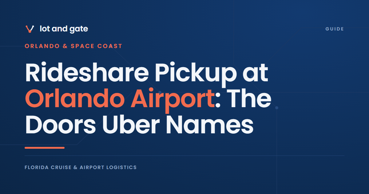 Rideshare Pickup at Orlando Airport: The Doors Uber Names
