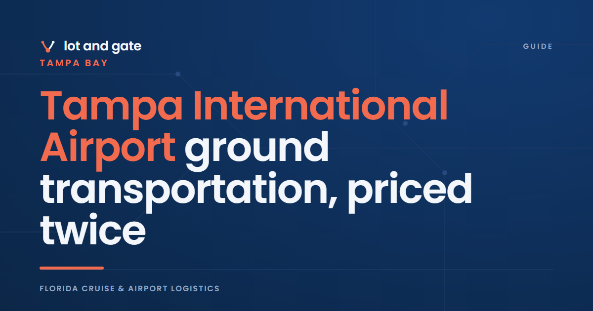 Tampa International Airport ground transportation, priced twice