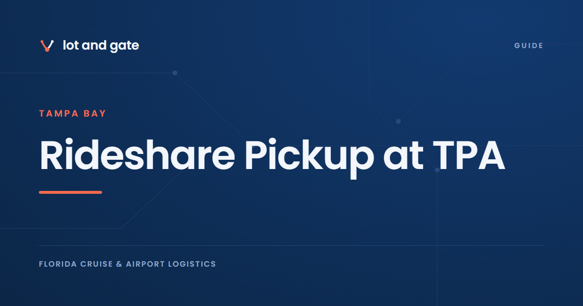 Rideshare Pickup at TPA: Two Express Curbs and an Office Building